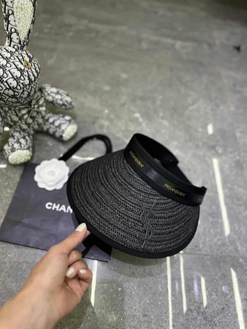 YsL 爆款空顶帽👒👒超大檐黑胶防晒设计.🔥🔥🔥