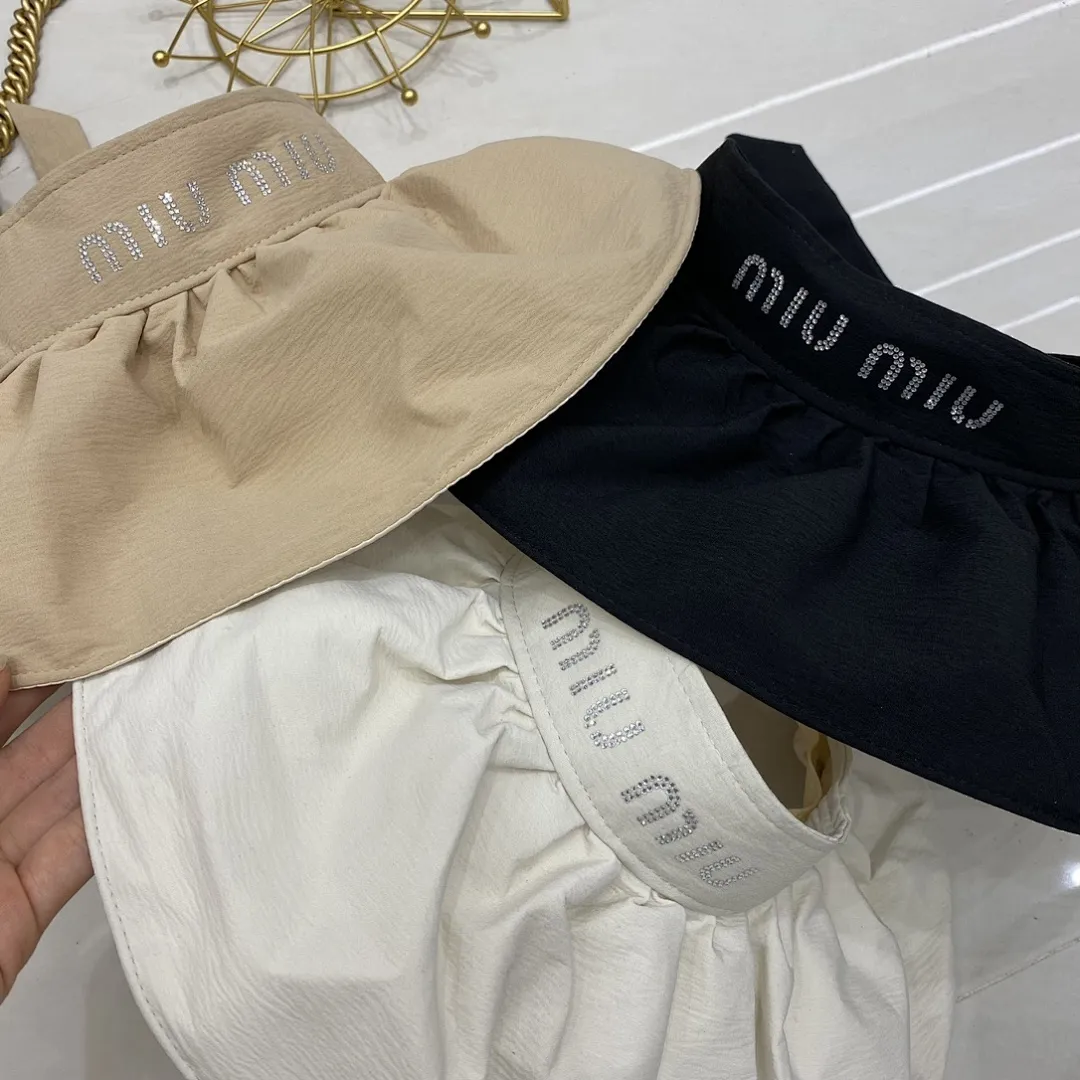 缪缪 防晒大檐空顶帽