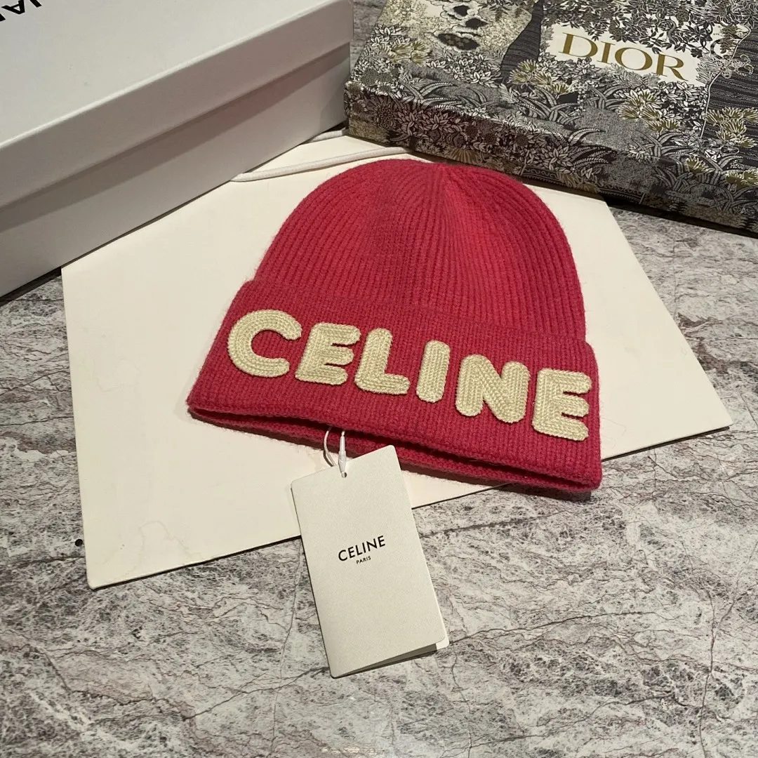 CELINE 羊绒针织帽