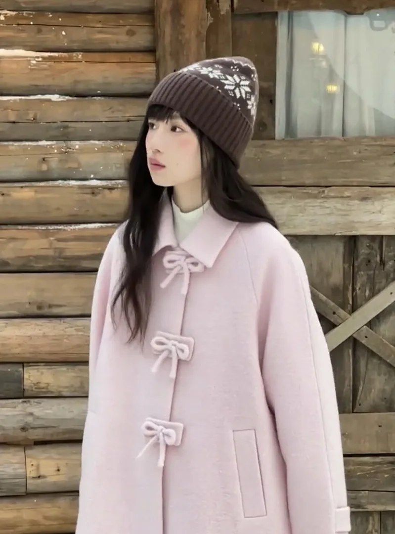 上新ꫛꫀꪝ ❥—— 🆕蒙口100%羊毛针织帽 🖤雪花纹路保暖百搭时尚款 🪄头围55～58cm 💫米色 咖啡色 灰色 黑色