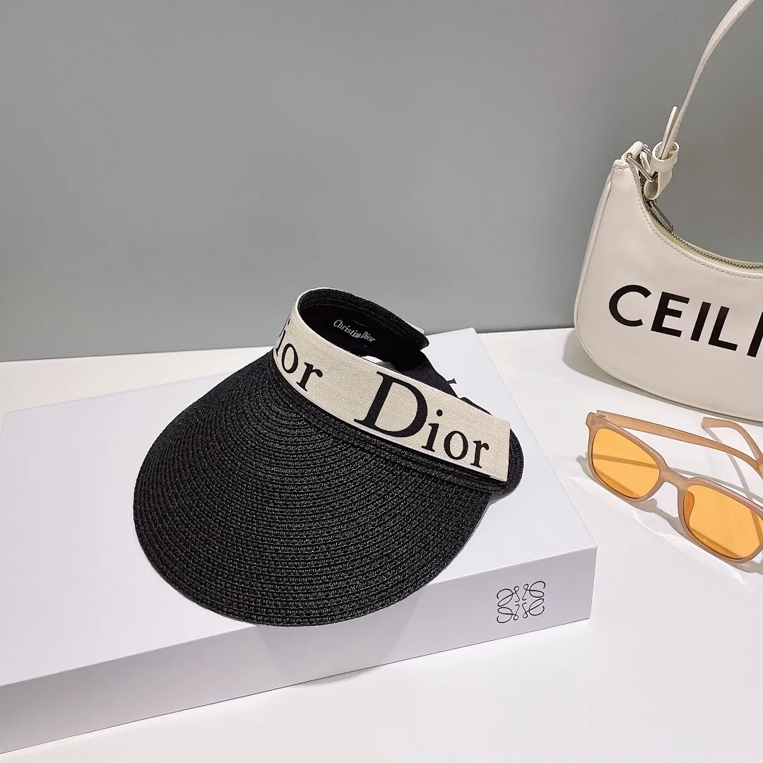迪奥Dio*高密字母织带空顶帽
