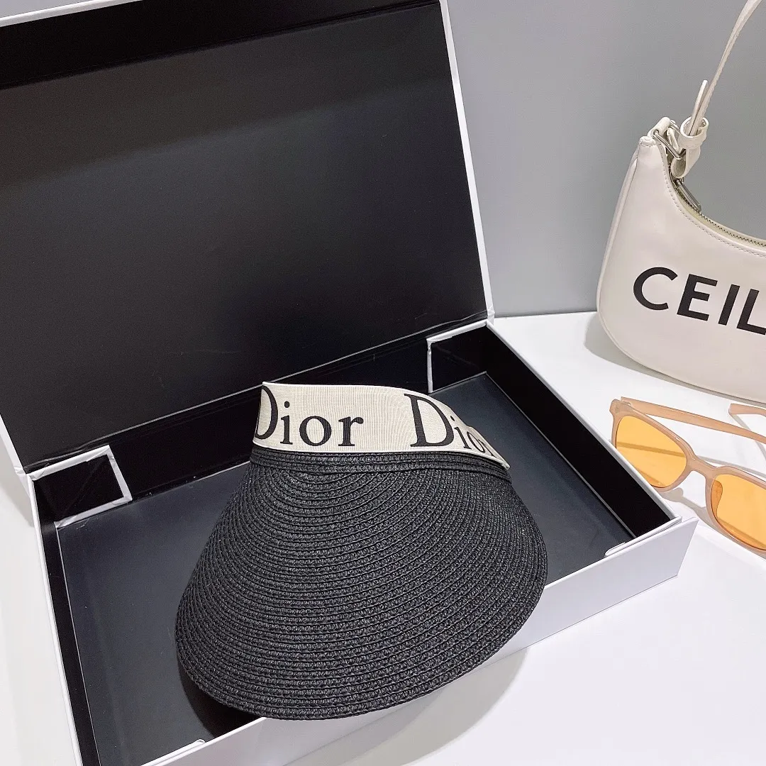 迪奥Dio*高密字母织带空顶帽