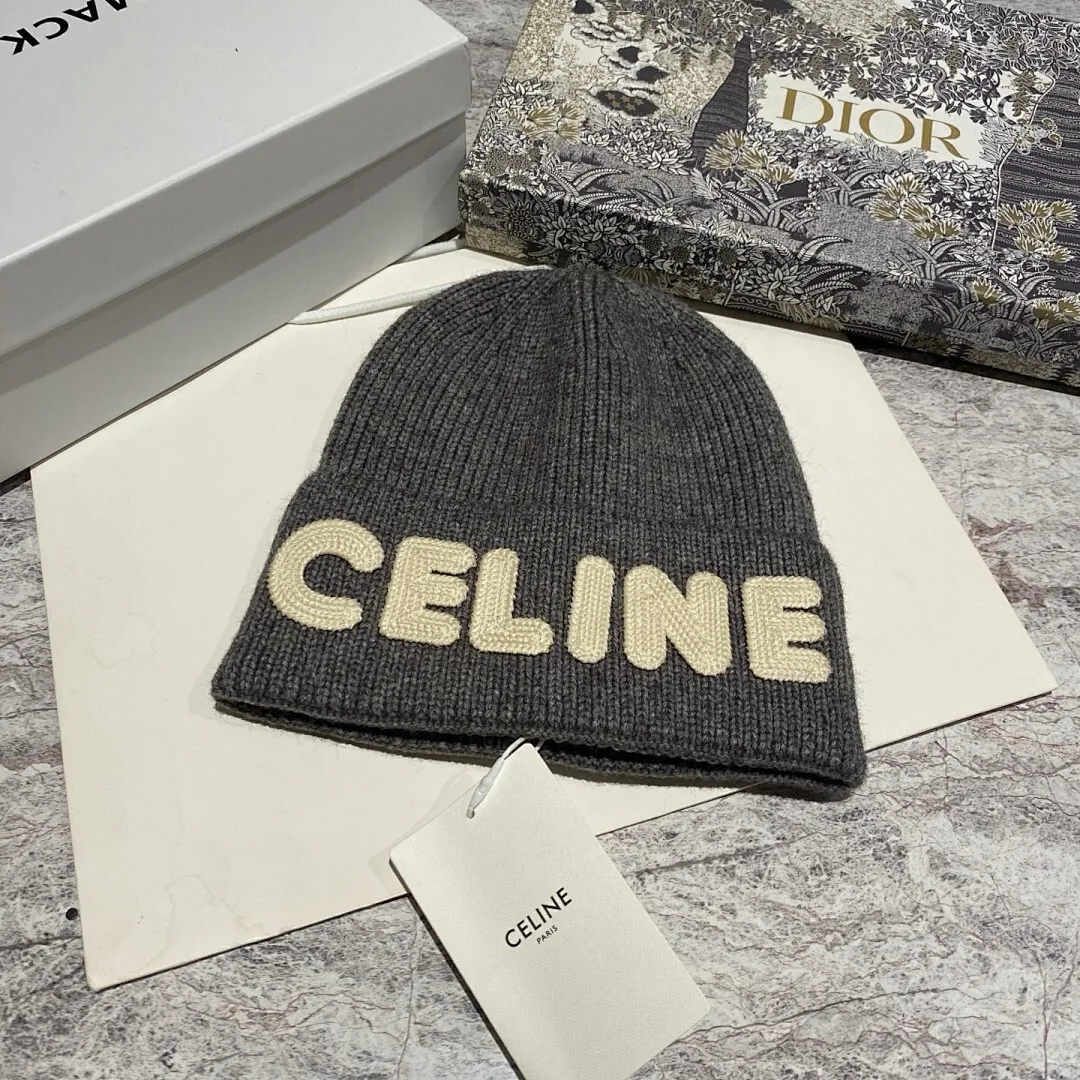 CELINE 羊绒针织帽