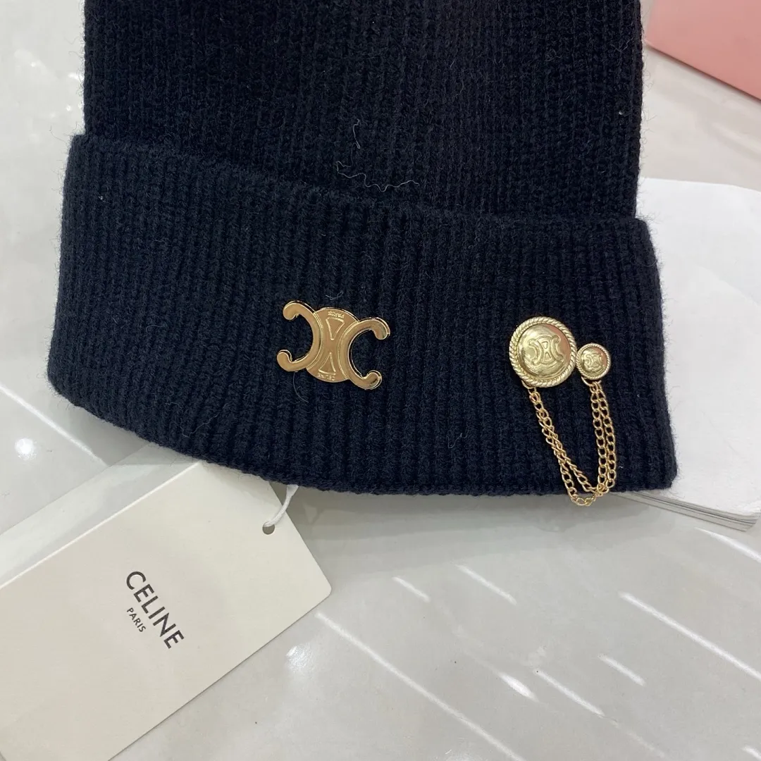 Celine 羊绒针织帽
