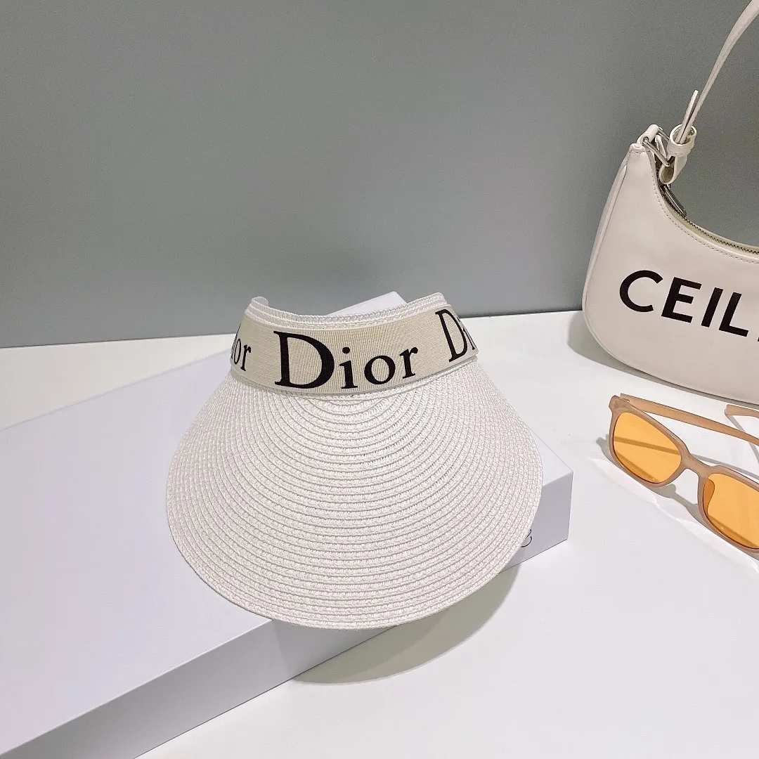 迪奥Dio*高密字母织带空顶帽