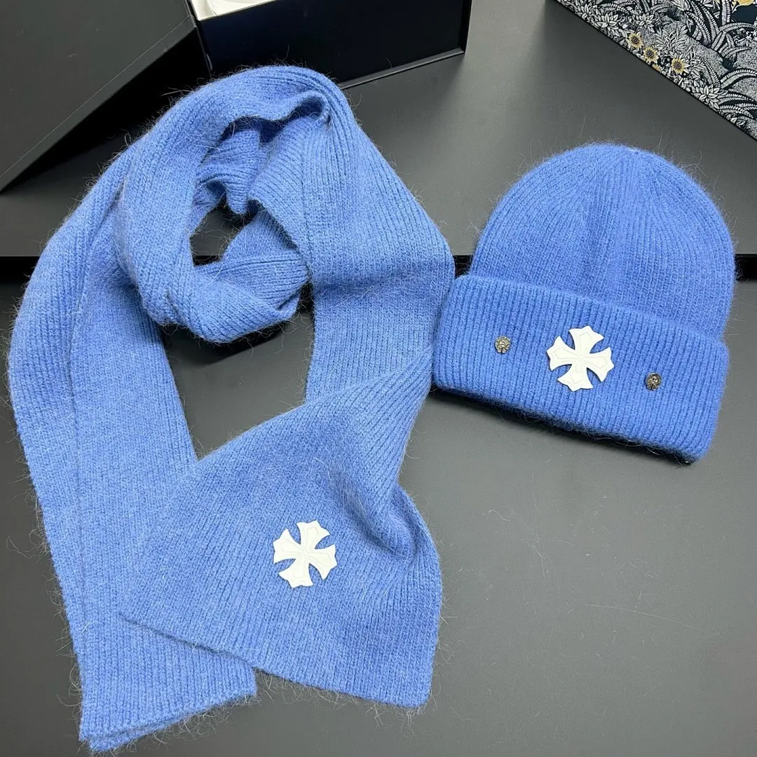 克罗❤️ 兔毛 冷帽+围巾套装