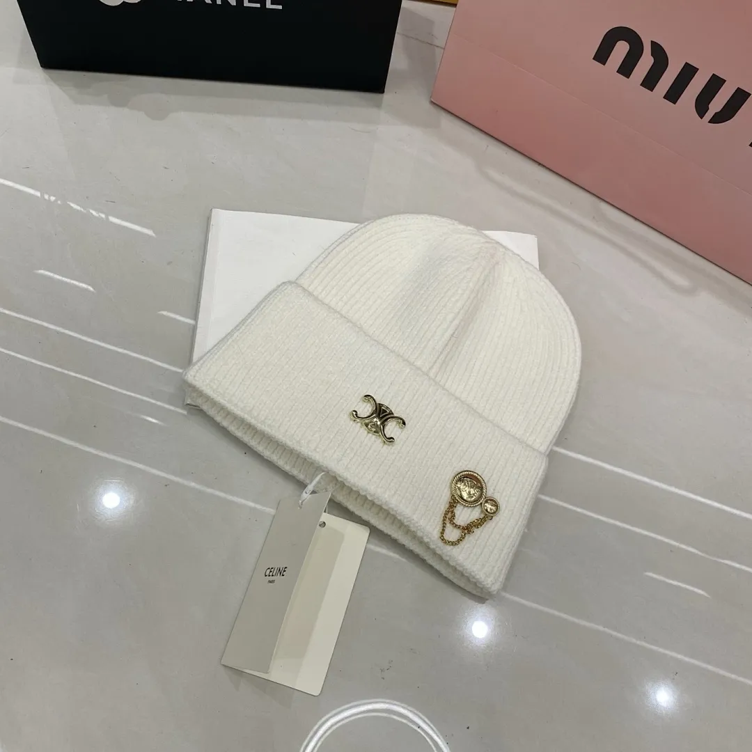 Celine 羊绒针织帽