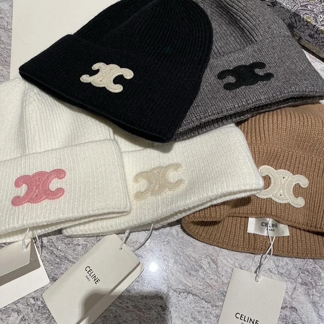 CELINE 羊绒针织帽