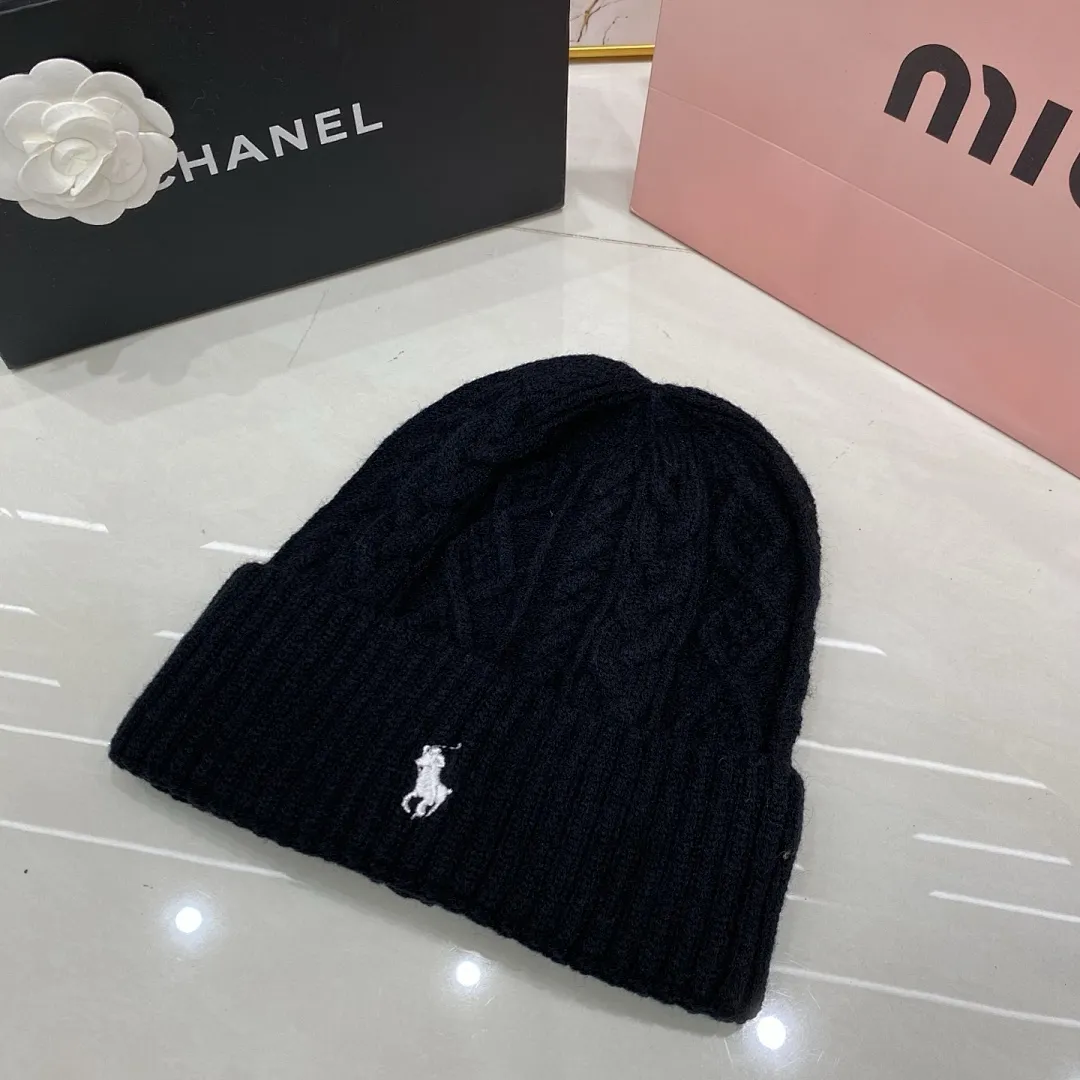 Polo骑马标 羊绒针织帽