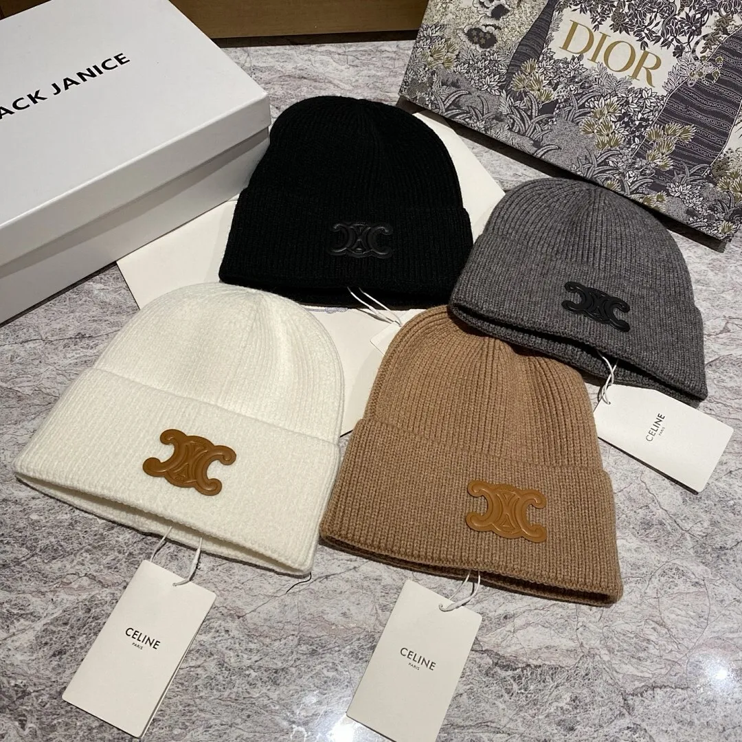 CELINE 羊绒针织帽