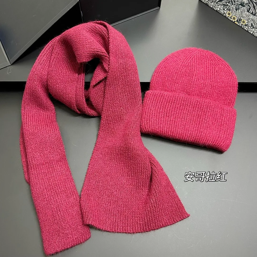 净版 爆单兔毛 毛线帽+围巾套装❤️