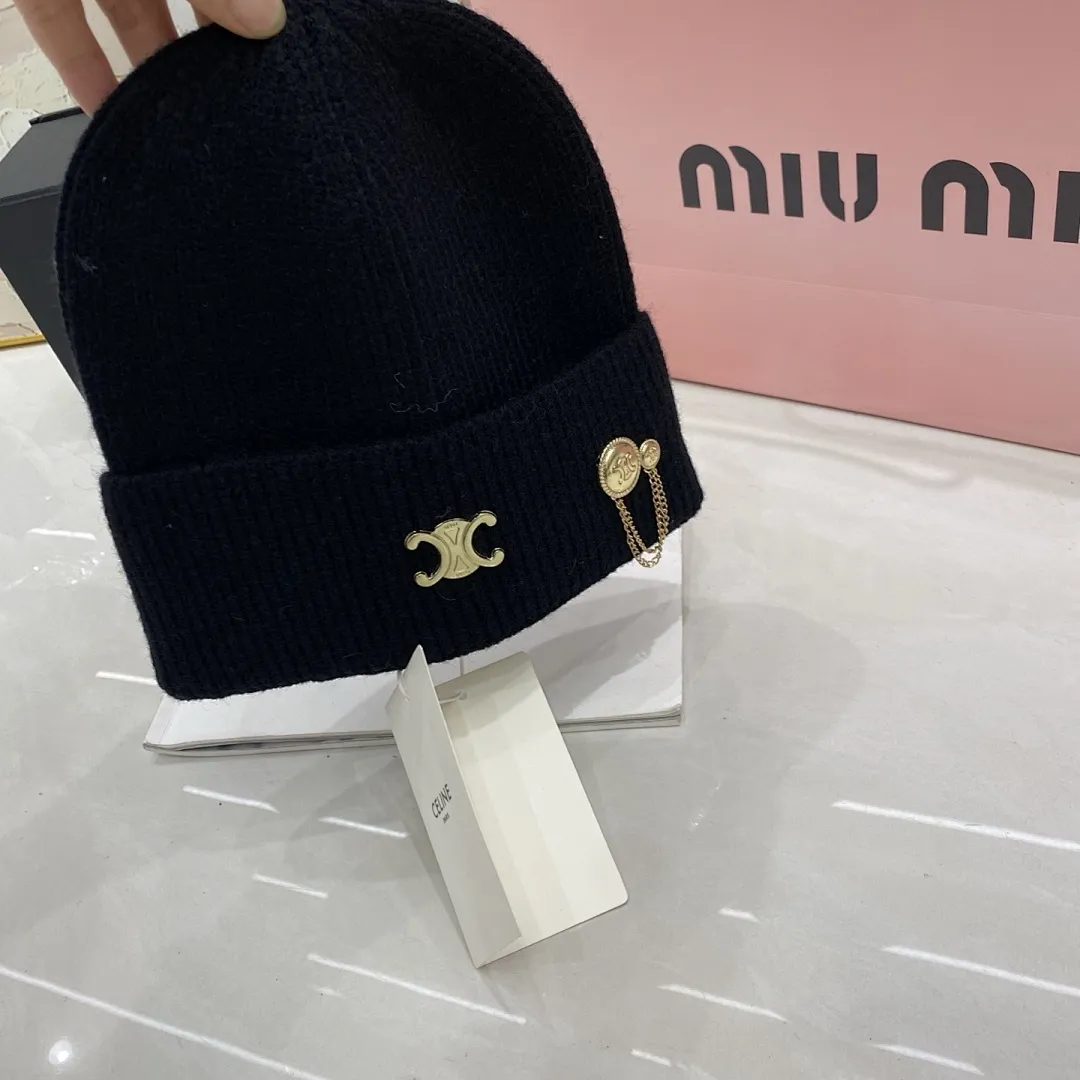 Celine 羊绒针织帽