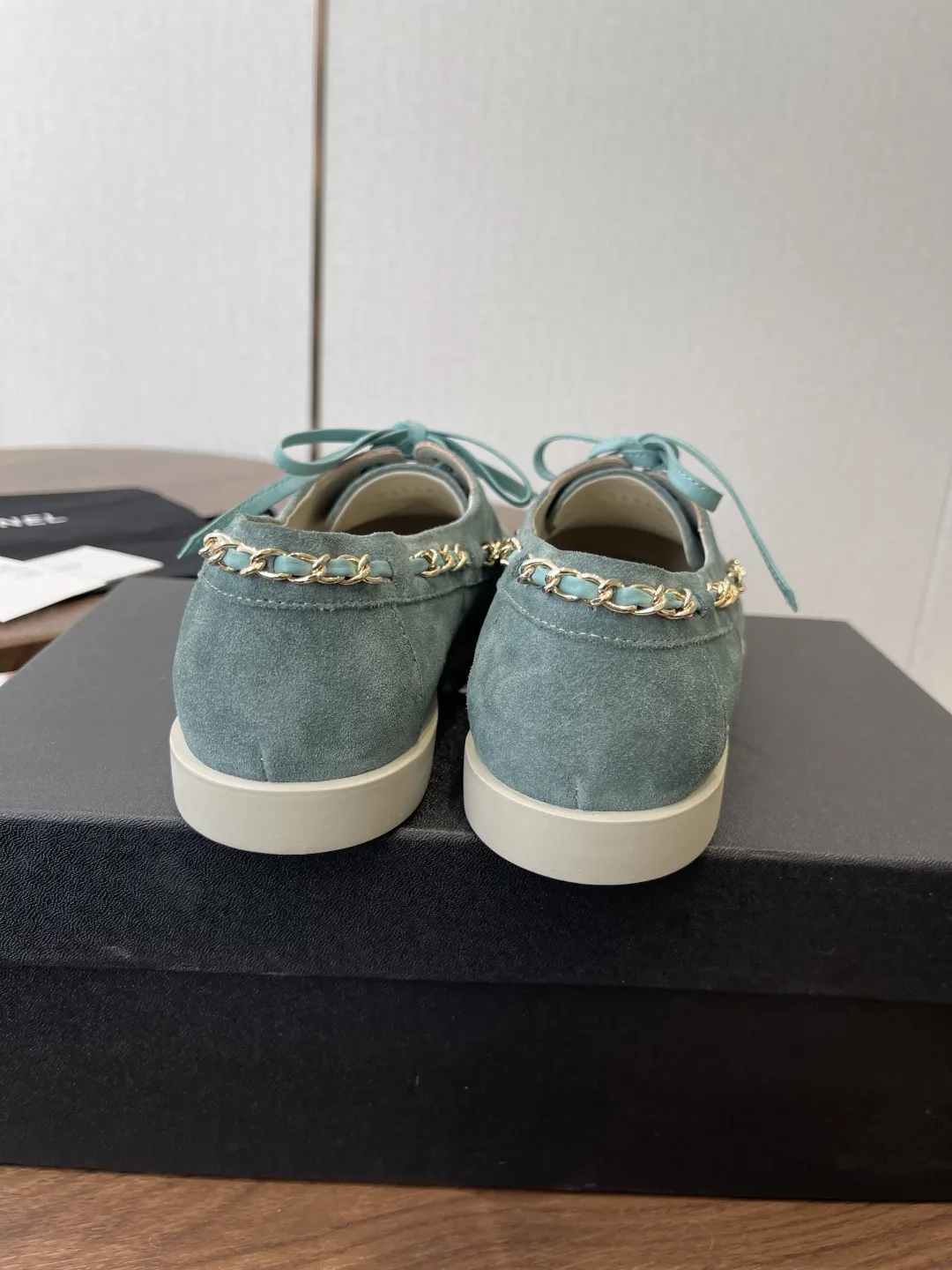 ✅🍿️💰170(配送全套包装) 香奈儿休闲鞋 Chane* 新款链条乐福鞋 Size : 35-41(40 41订做不退换)