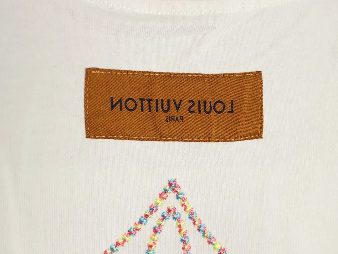 Louis Vuitton路易威登彩色四叶草刺绣短袖