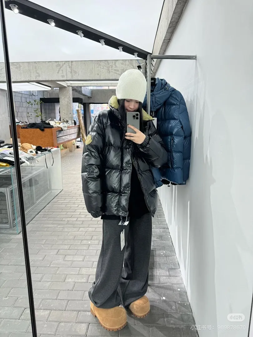 Moncler/蒙口24ss限定配色黄标拼接立领羽绒服