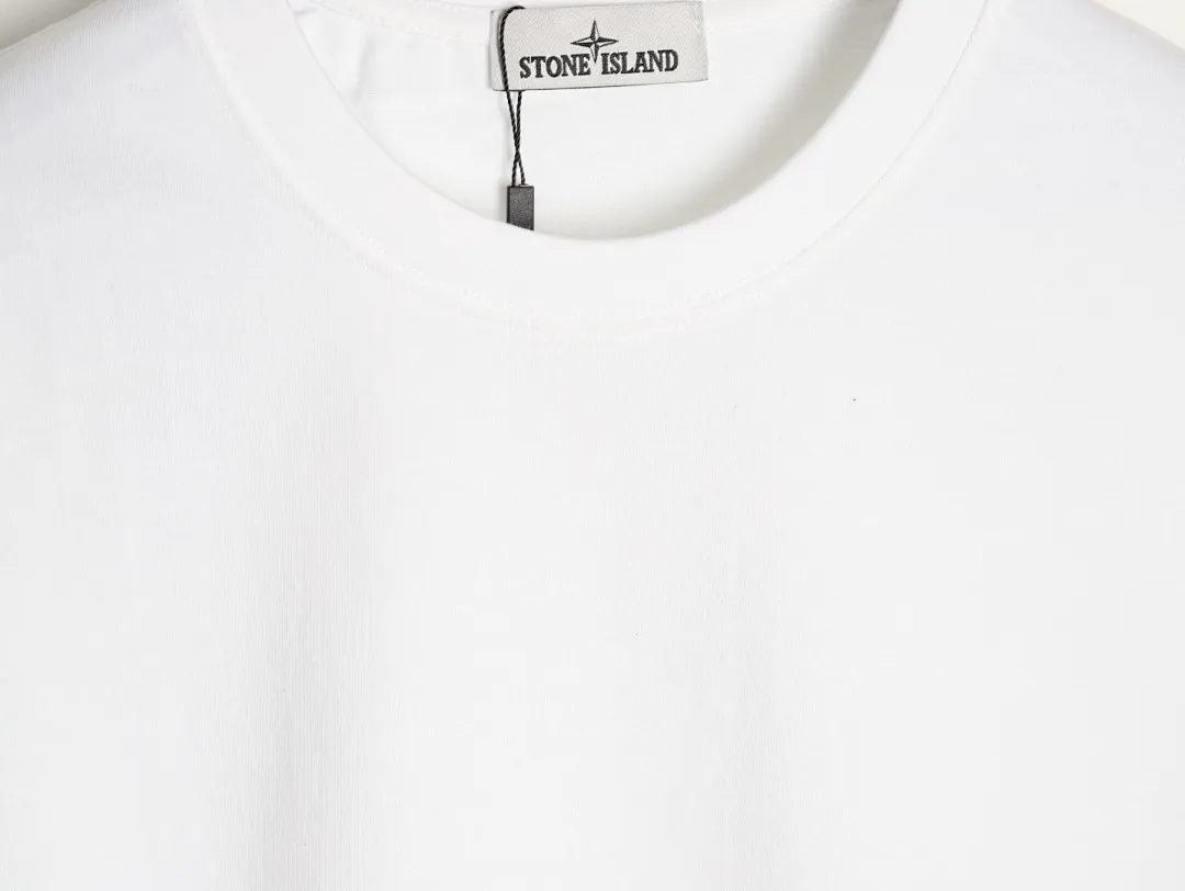 Stone island 石头岛袖口贴牌圆领落肩短袖T恤