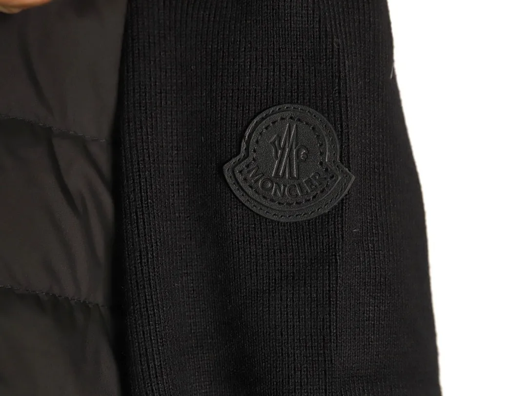 Moncler蒙口24s新款袖子拼接针织立领轻薄羽绒服外套