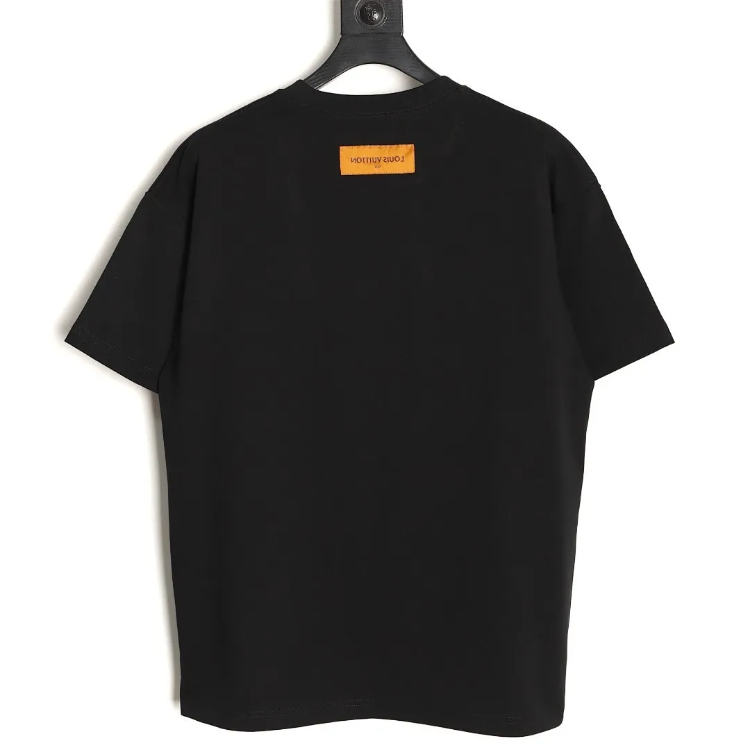 Louis Vuitton 路易威登 2026新款 彩绘涂鸦四叶草字母logo 定制皮章 男女同款 短袖t恤