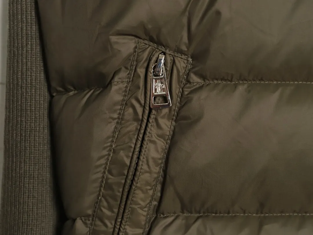 Moncler 蒙口 24s新款袖子拼接针织连帽轻薄羽绒服外套 秋冬新款羽绒拼接夹克