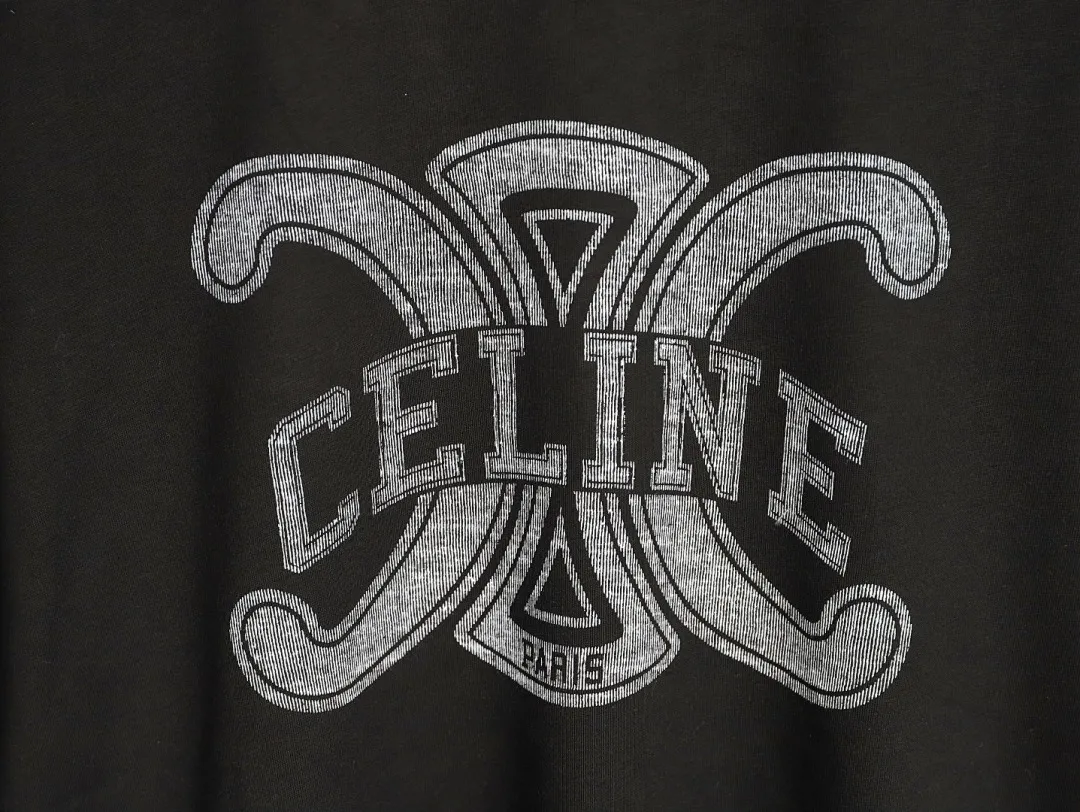 CELINE赛琳CE 胸前大凯旋门印花短袖T恤