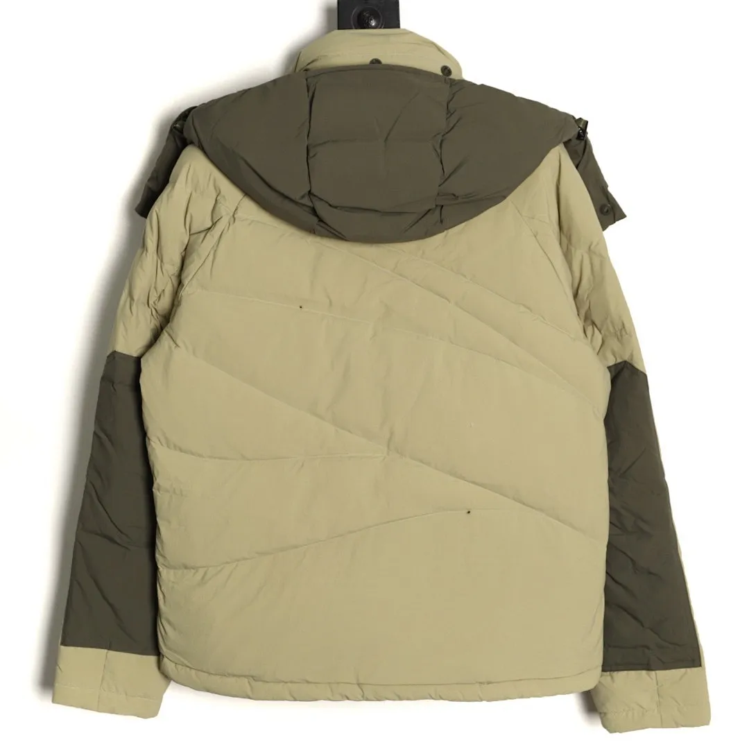 MONCLER GENIUSx菲董 联名款 FW23 拼接防水尼龙缝线连帽短款羽绒服