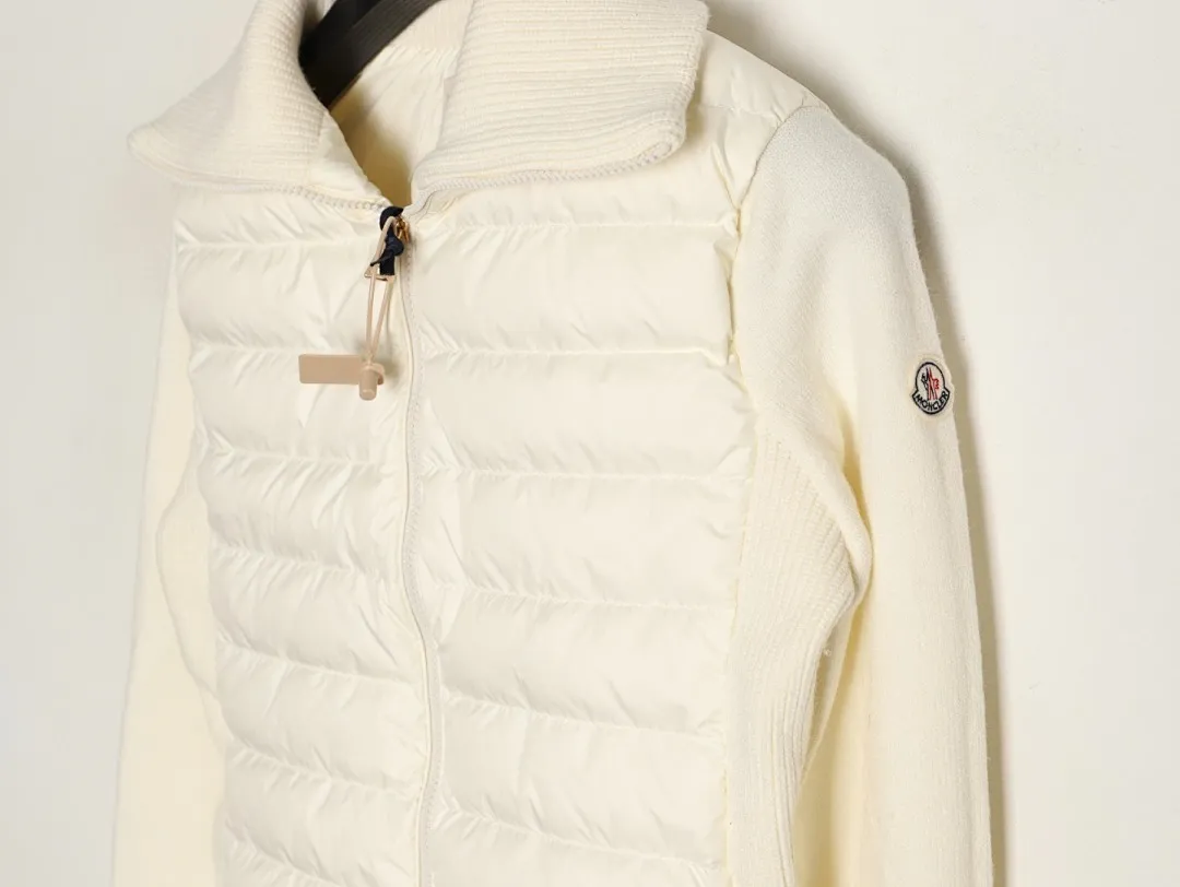 Moncler 蒙口 高领针织羽绒服Cardigan Tricot女士高领加衬羊毛拉链开衫
