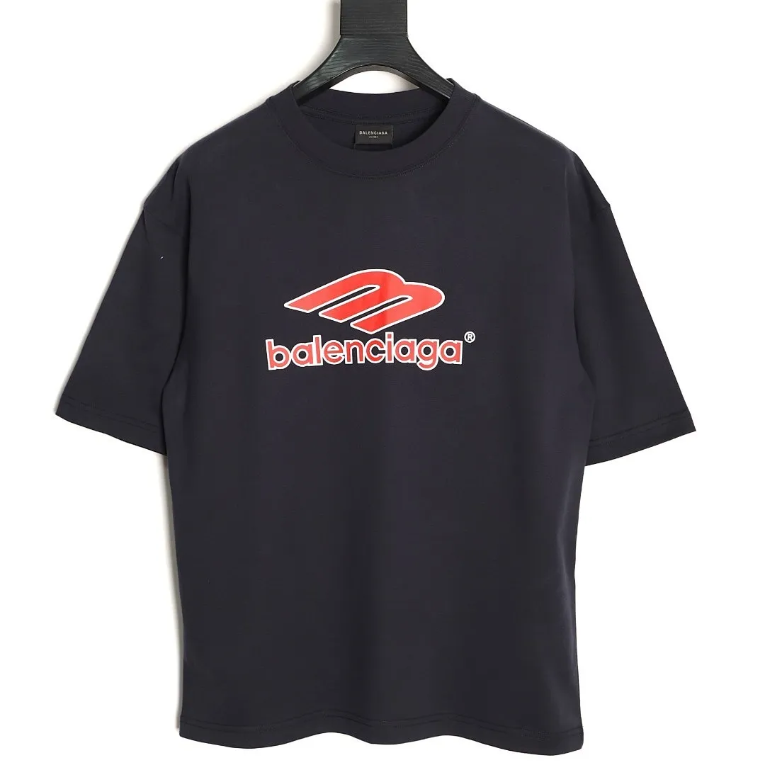 BALENCIAGA巴黎世家BLCG 3M重叠字母印花短袖T恤