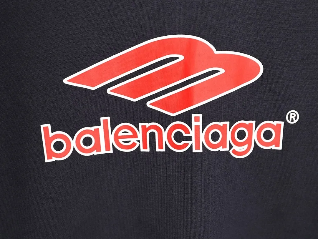 BALENCIAGA巴黎世家BLCG 3M重叠字母印花短袖T恤
