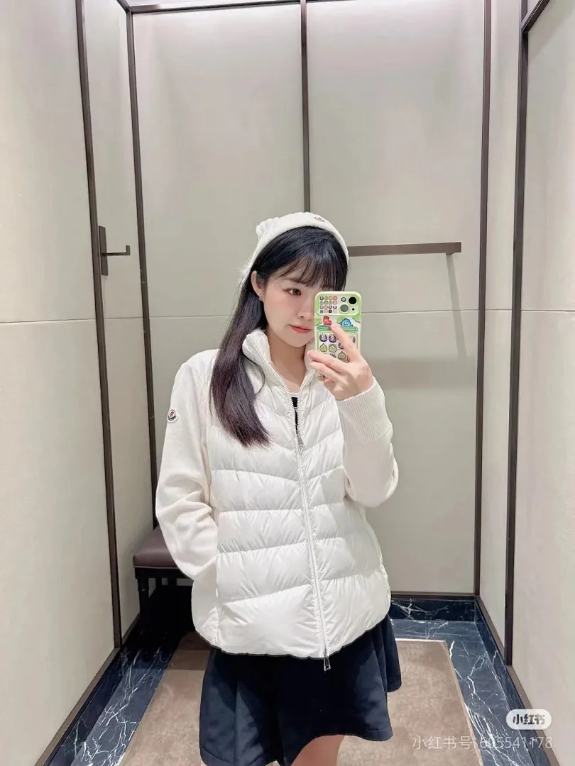 Moncler 蒙口 24s新款不规则拼接针织立领轻薄羽绒服外套