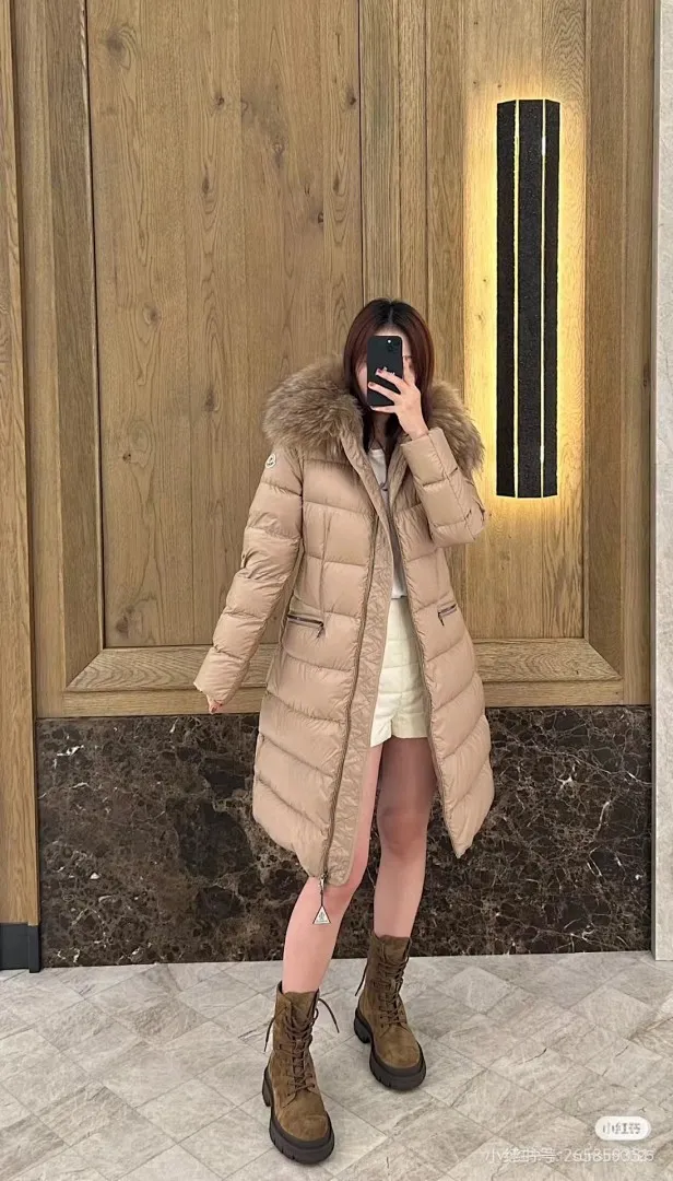MONCLER 蒙口 HERMIFUR系列中长女款羽绒服