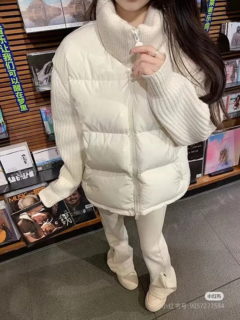 Moncler 蒙口 24s新款袖子拼接针织立领轻薄羽绒服外套