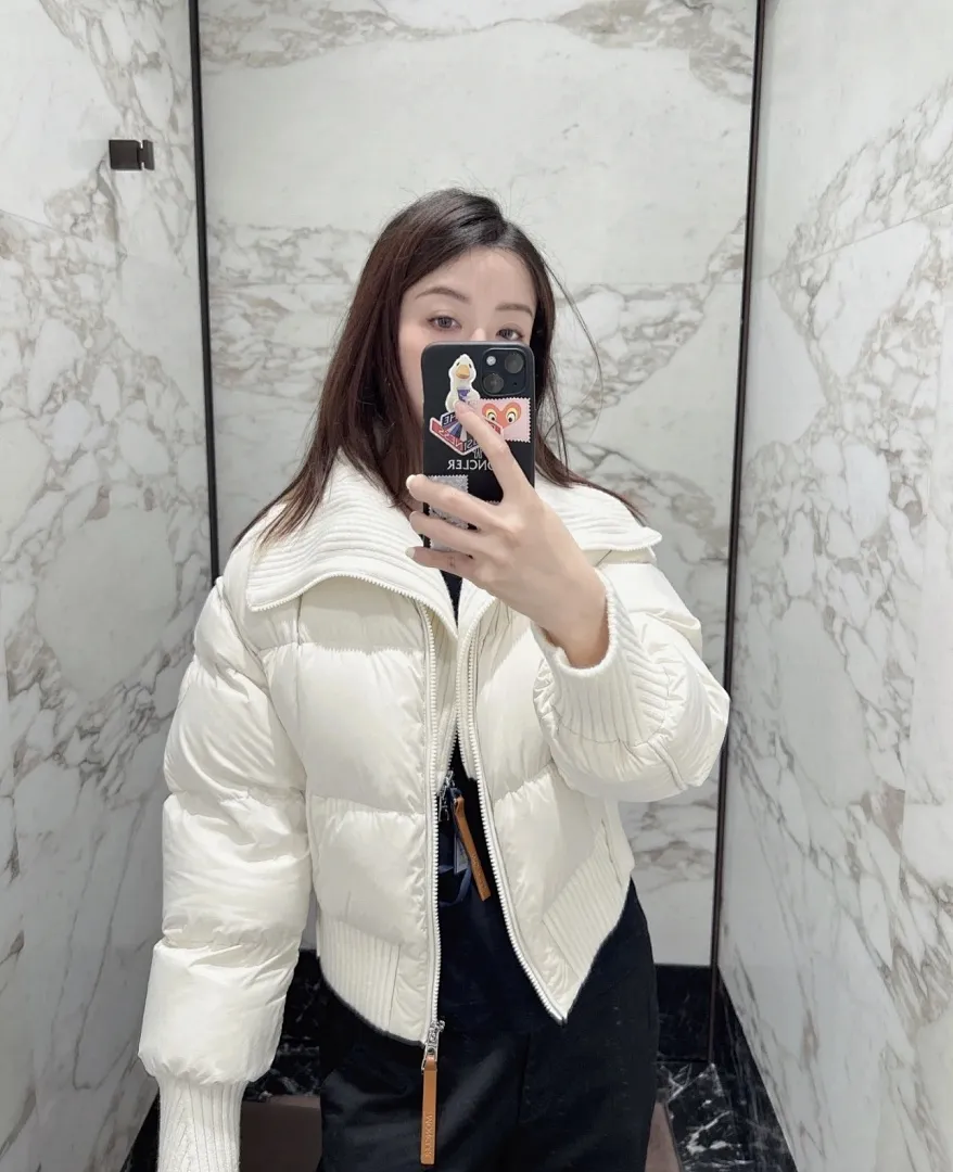 Moncler/蒙口 Jadeite24年新款女拼接假二件短款羽绒服