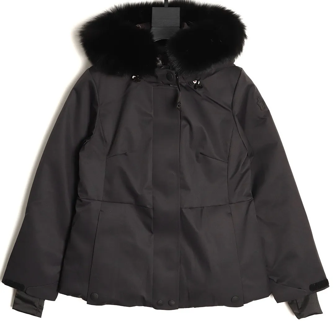 Moncler 蒙口 Bauges披肩连帽狐狸毛领羽绒服