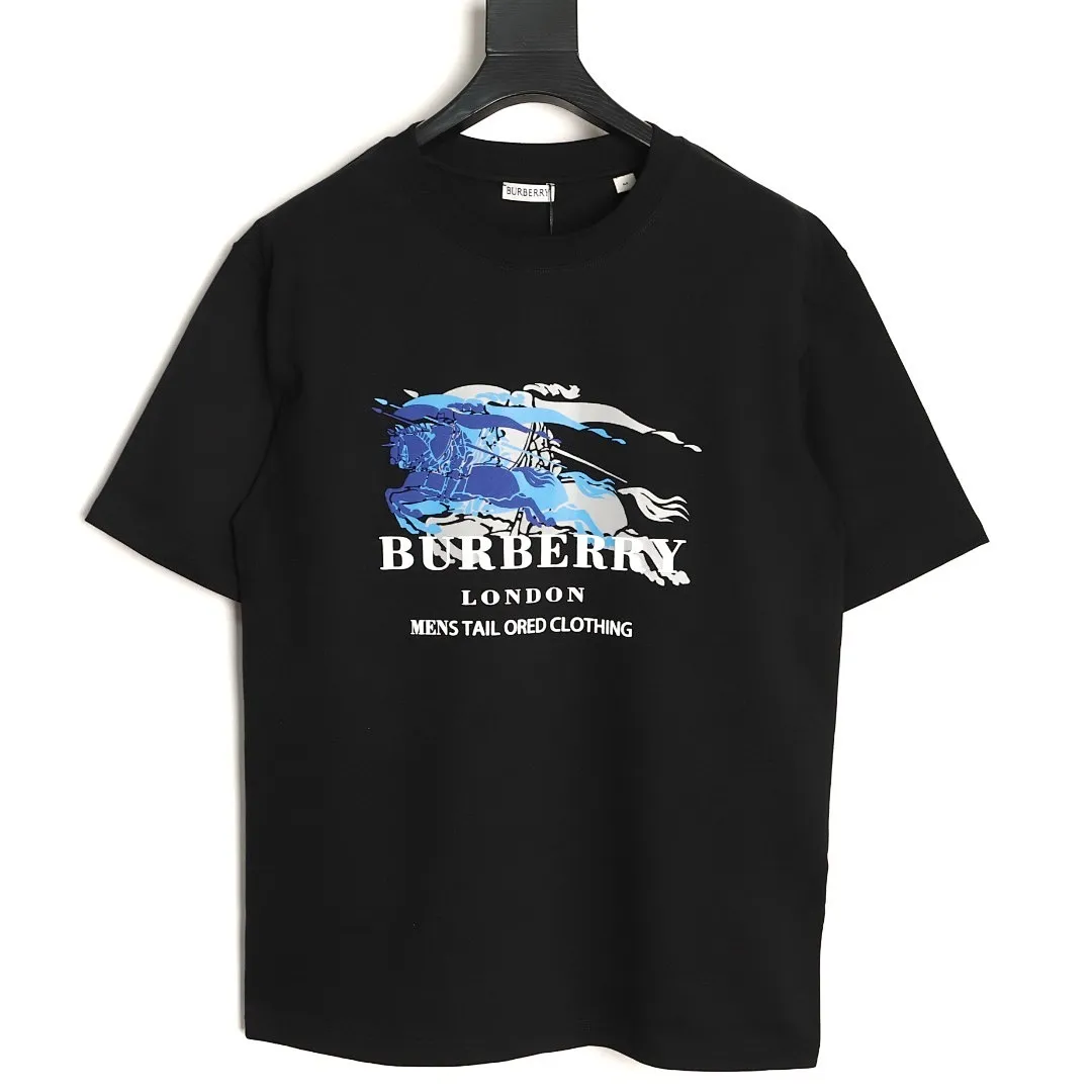 Burberry/巴宝莉 重影重叠战马印花短袖T恤