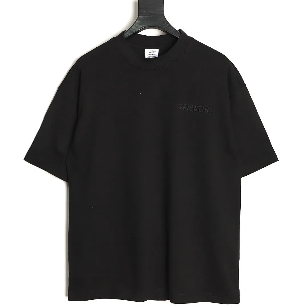 VETEMENTS维特萌新款VTM风格极简纯色刺绣logo短袖T恤