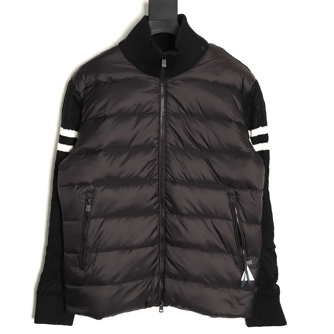 Moncler 蒙口 Padded Corduroy系列 FW24 拉链拼接袖轻便针织开衫羽绒服
