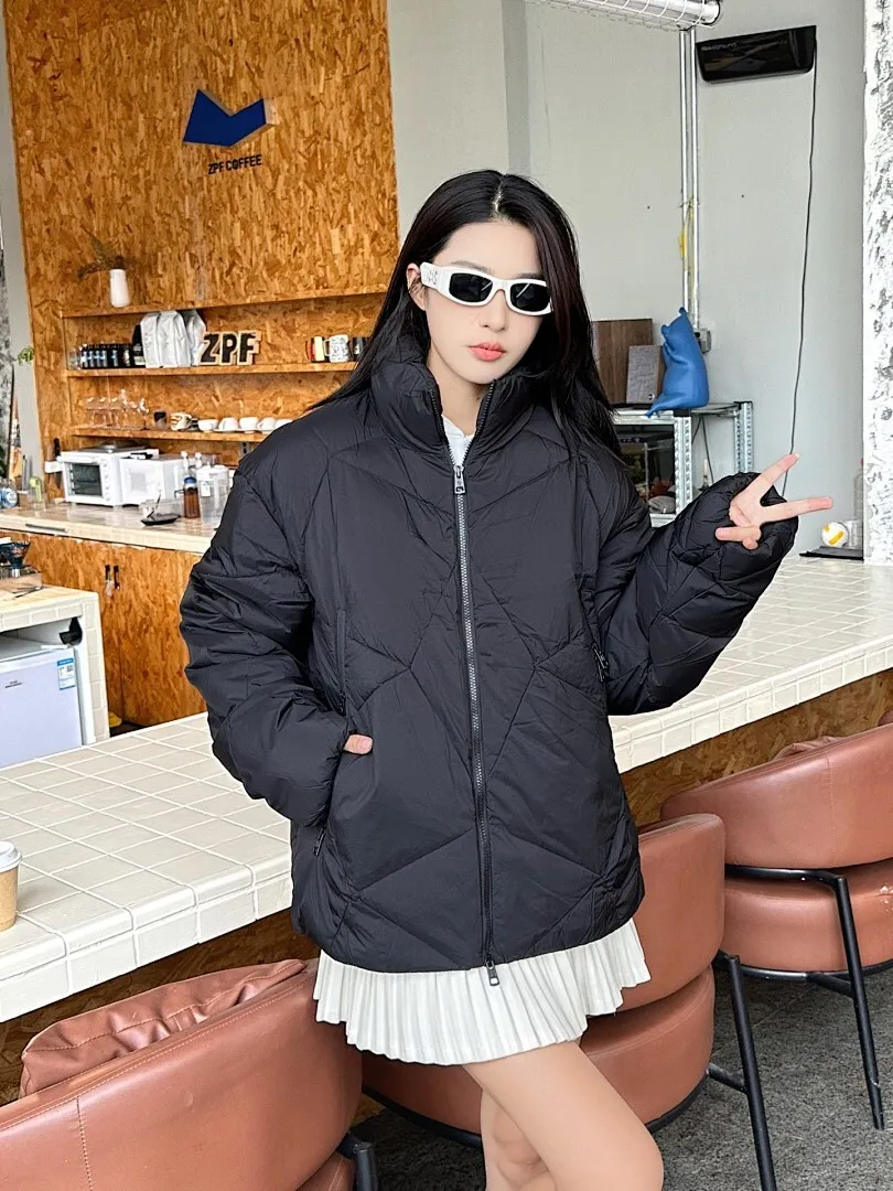 Moncler/蒙口 25Fw新款不规则侧边拉链立领羽绒服外套