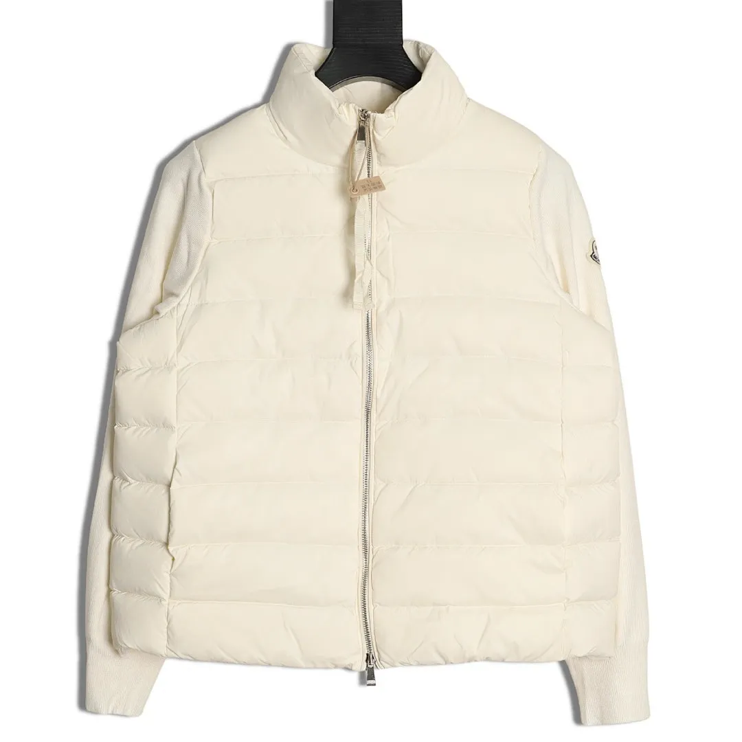 Moncler蒙口24s新款袖子拼接针织立领轻薄羽绒服外套 秋冬新款羽绒拼接夹克