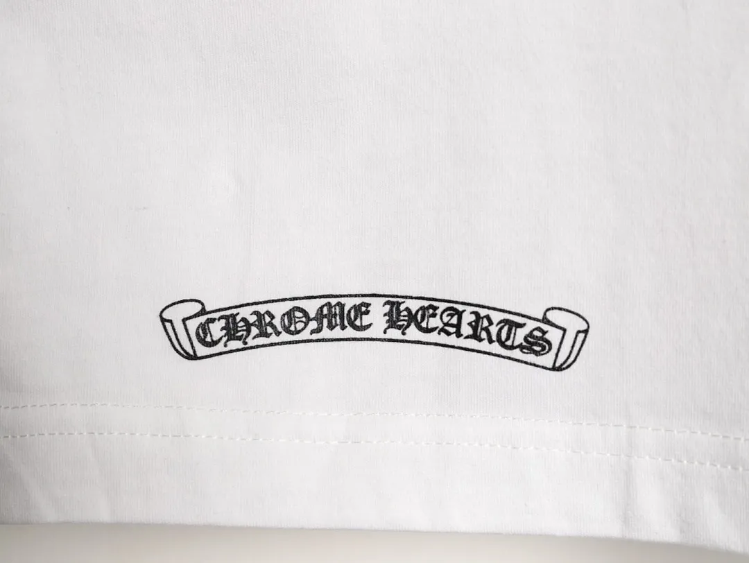CHROME HEARTS克罗心CH 弧型字母印花短袖T恤