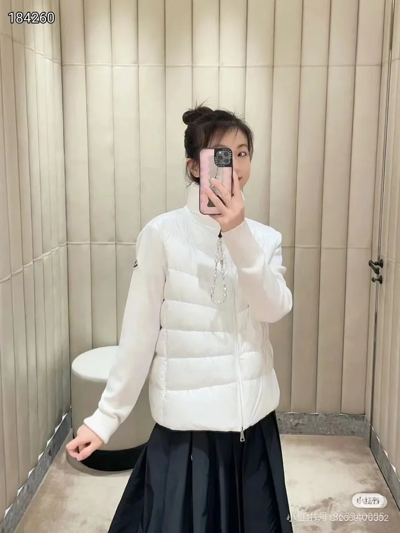 Moncler 蒙口 24s新款不规则拼接针织立领轻薄羽绒服外套