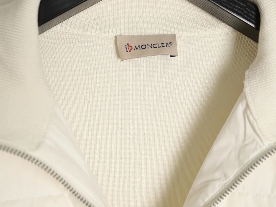 Moncler蒙口24s新款袖子拼接针织立领轻薄羽绒服外套