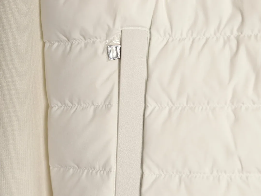 Moncler蒙口24s新款袖子拼接针织立领轻薄羽绒服外套