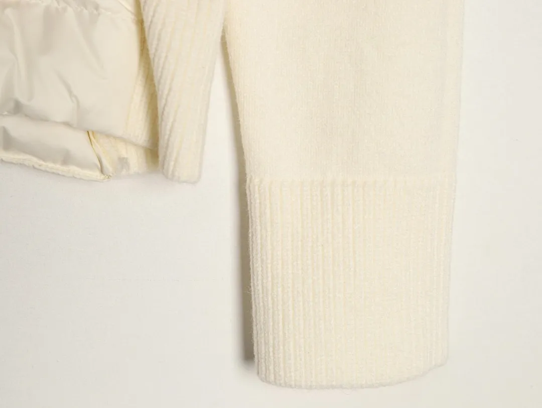Moncler 蒙口 高领针织羽绒服Cardigan Tricot女士高领加衬羊毛拉链开衫