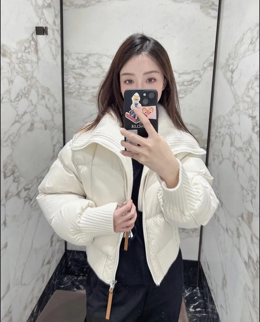 Moncler/蒙口 Jadeite24年新款女拼接假二件短款羽绒服