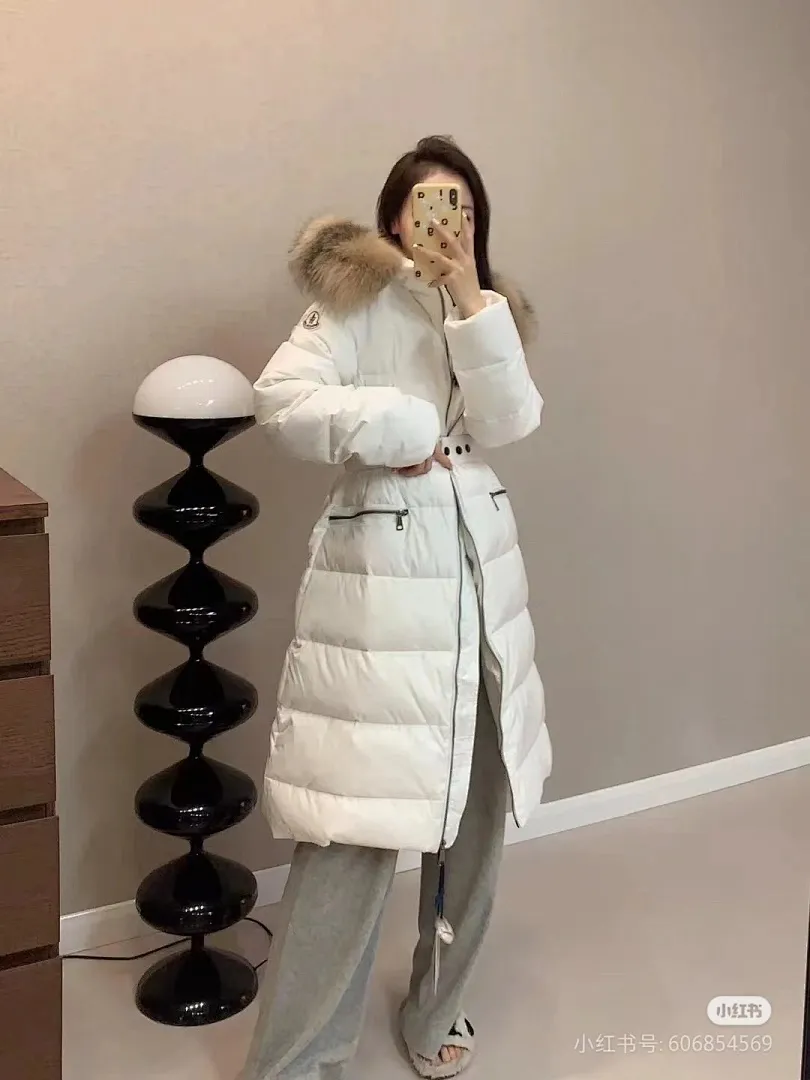MONCLER 蒙口 HERMIFUR系列中长女款羽绒服