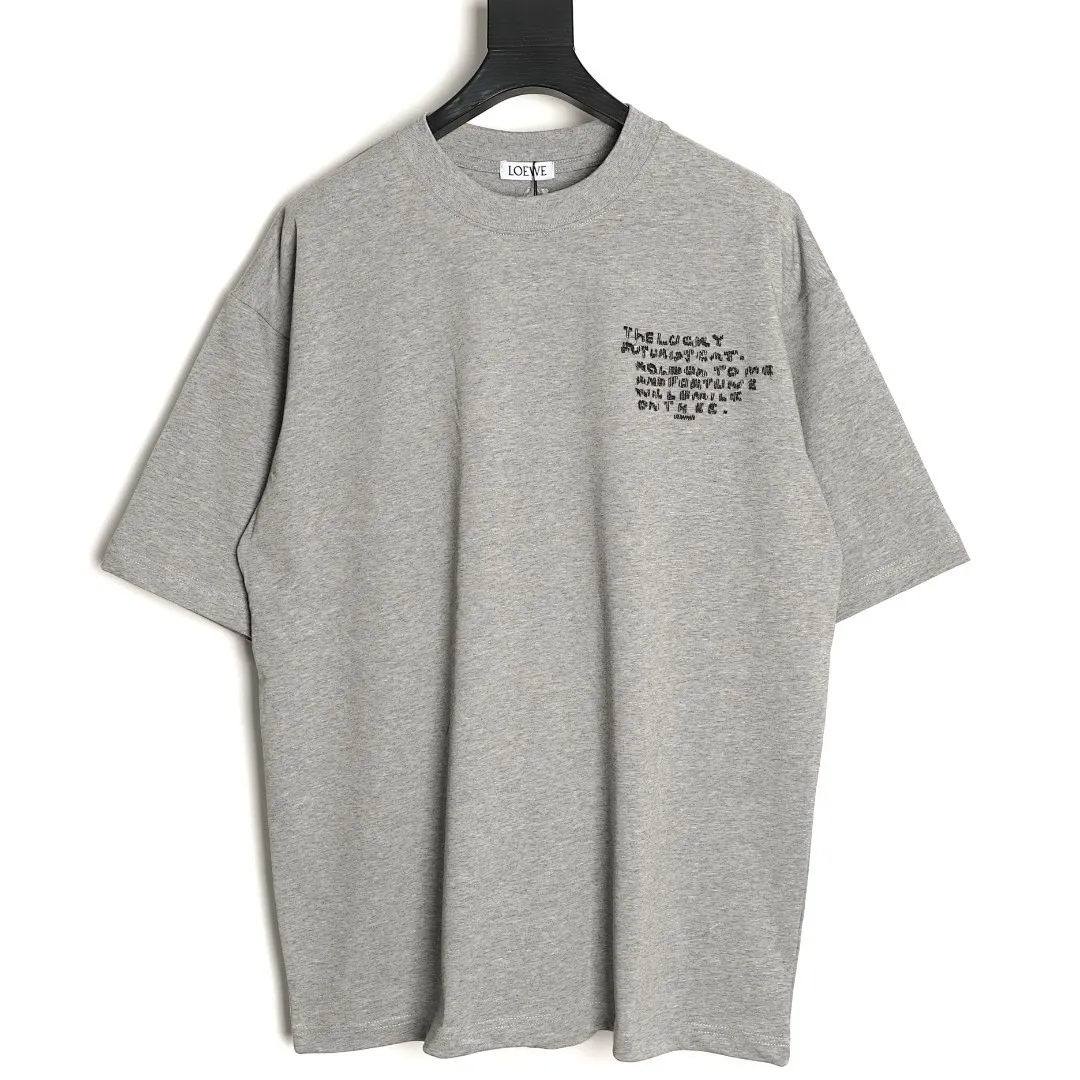 LOEWE 罗意威联名Louis Wain 小猫字母logo刺绣短袖T恤
