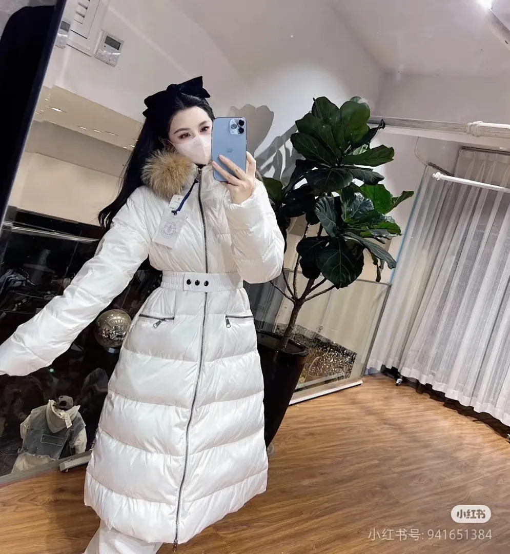 MONCLER 蒙口 HERMIFUR系列中长女款羽绒服