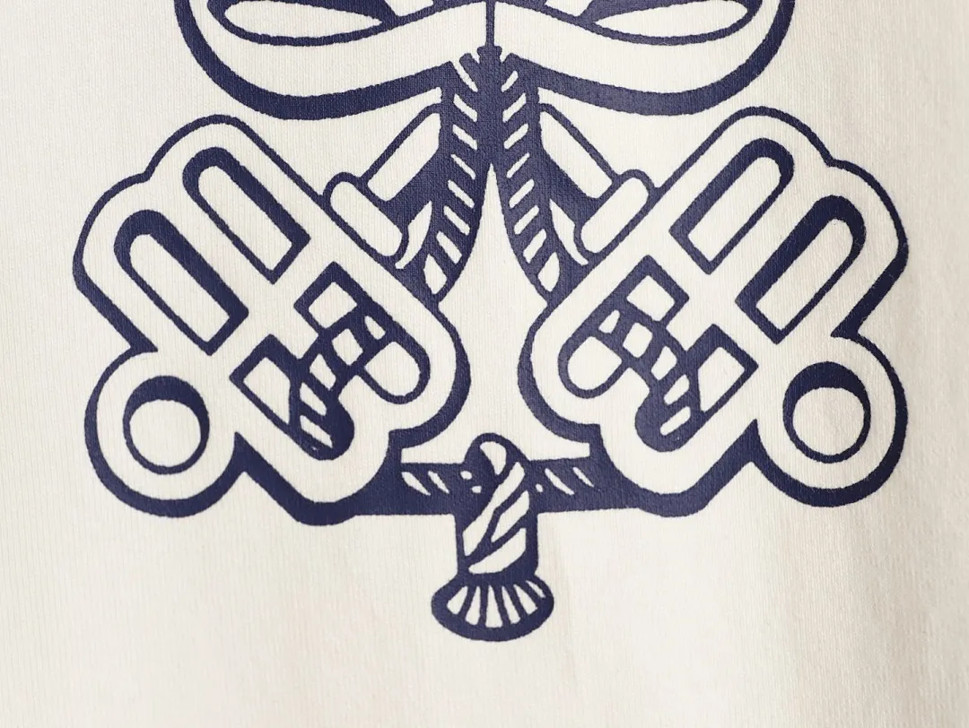 BALENCIAGA巴黎世家BLCG 钥匙图案印花短袖T恤