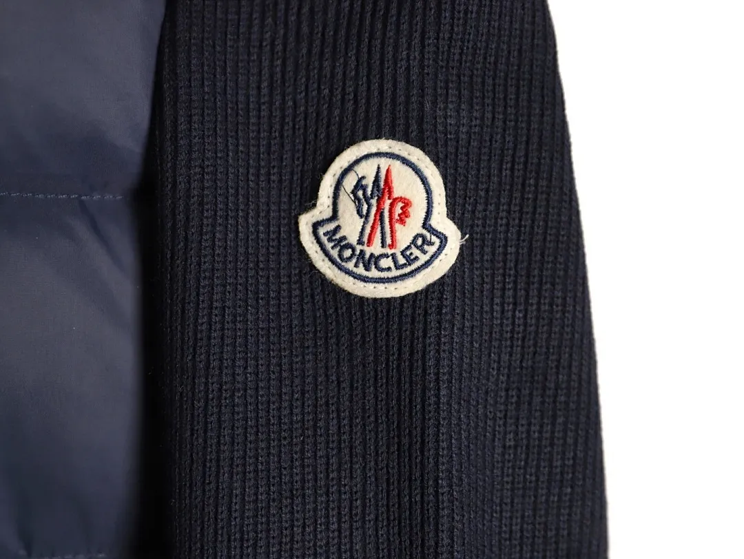 Moncler 蒙口 24s新款袖子拼接针织连帽轻薄羽绒服外套 秋冬新款羽绒拼接夹克