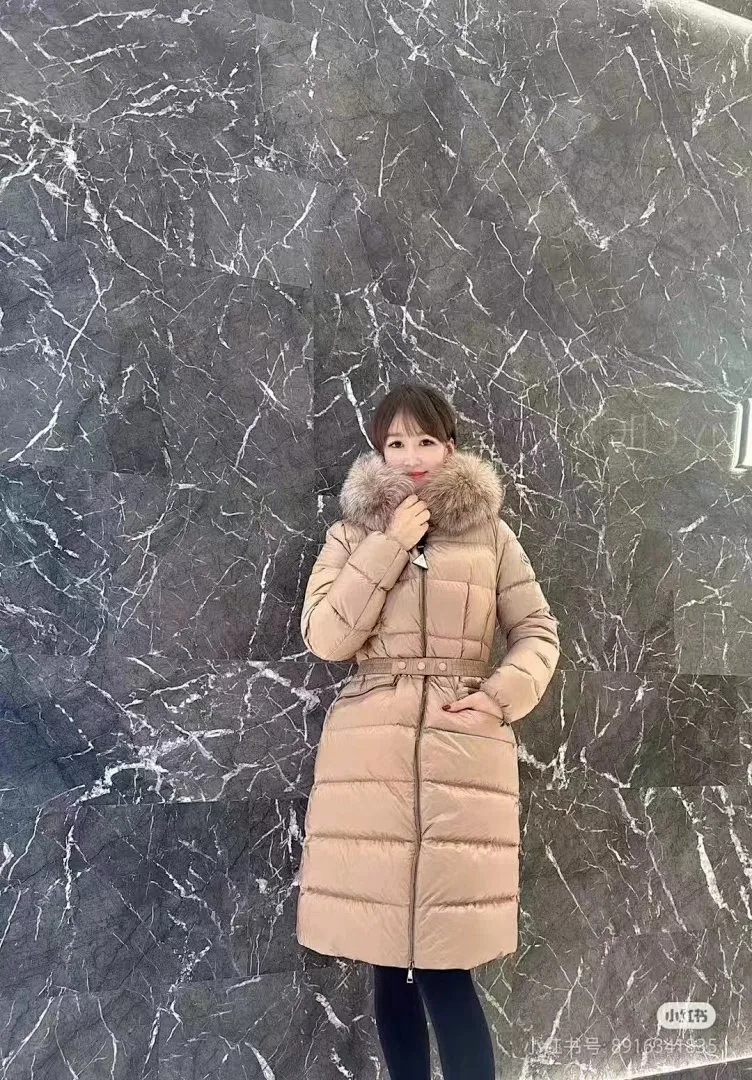 MONCLER 蒙口 HERMIFUR系列中长女款羽绒服